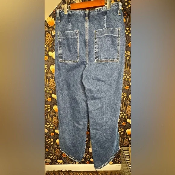 Zara Sailor Denim Jeans US 6 Wide Leg High Waist EUC - Picture 3 of 13